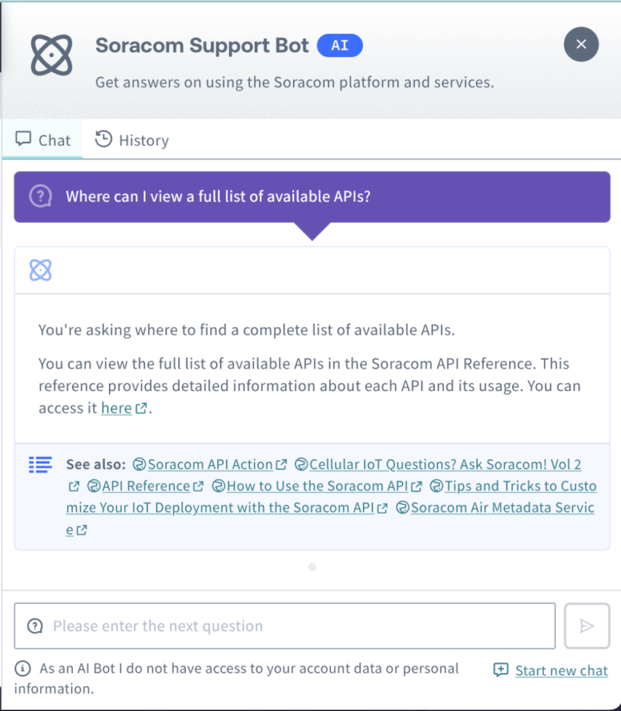Soracom Support Bot